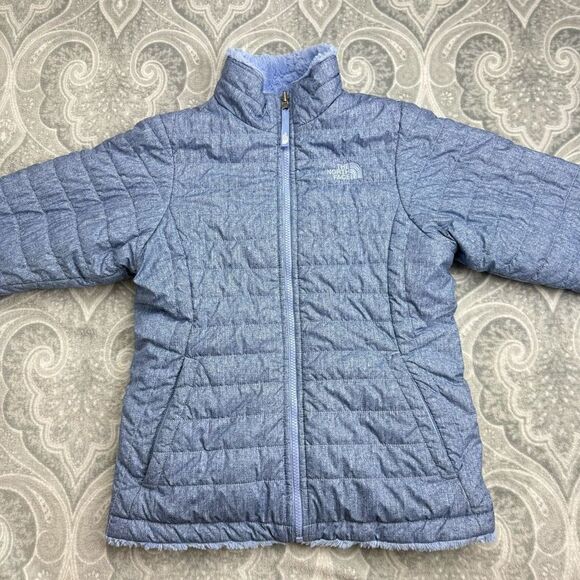 Girls North Face Reversible Mossbud Swirl Jacket - Picture 1 of 4
